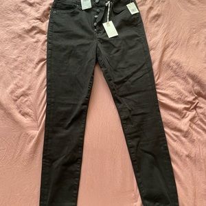 Black Good American button fly jeans with tags